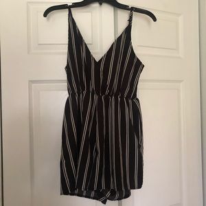 cute b&w striped romper
